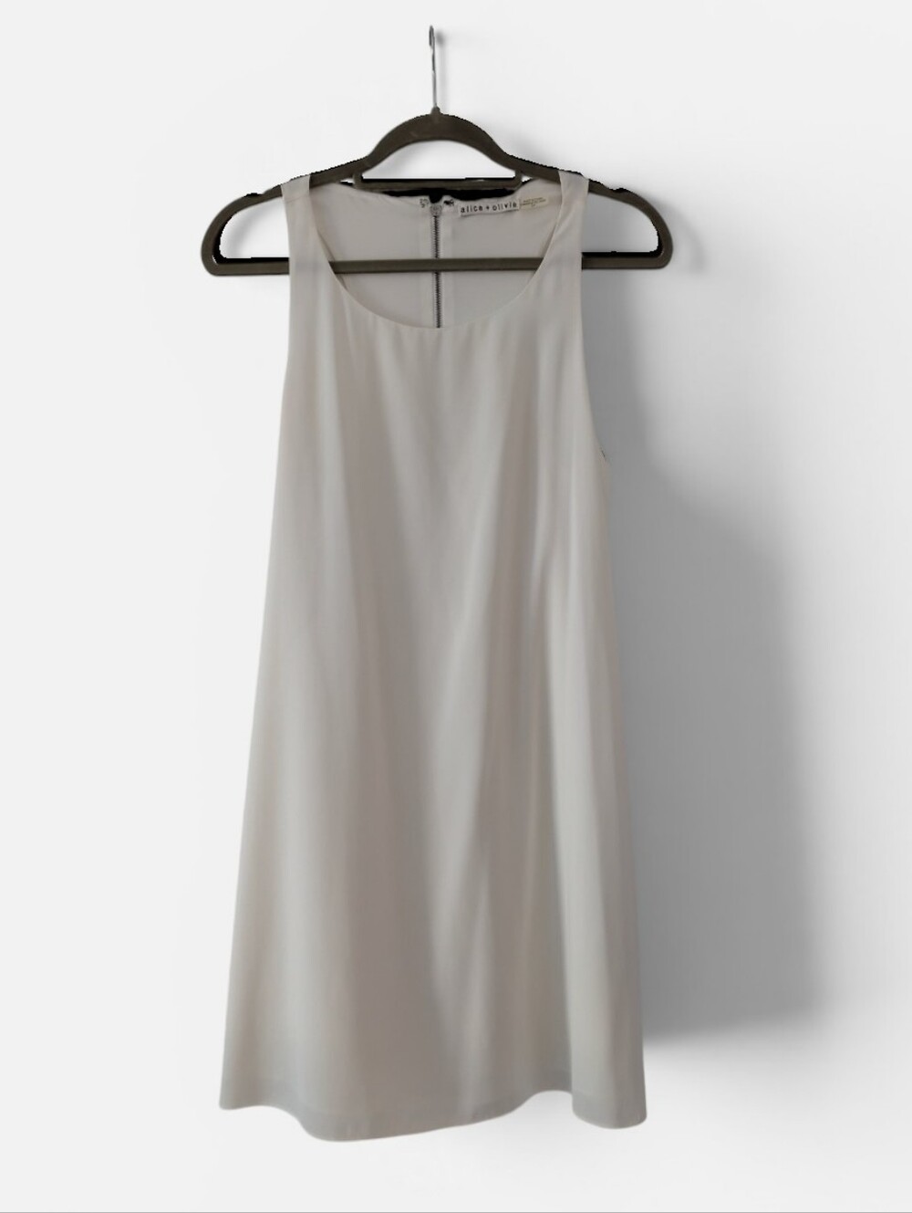 Alice + Olivia White Sleeveless Mini Dress